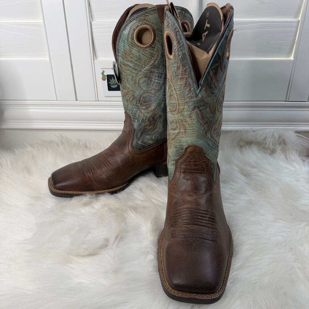 Ariat Men's Squared Toe Sport Rodeo Distressed Boots Size 14EE - Picture 5 of 7